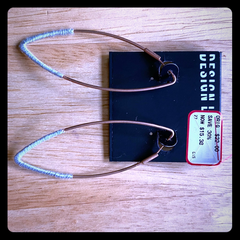 Design Lab Square/Oval Drop Earrings